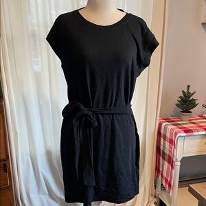 J. Crew black tshirt dress that ties